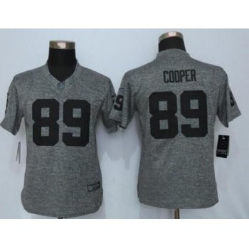 Women's Oakland Raiders #89 Amari Cooper Gray Gridiron Nike NFL Limited Jersey