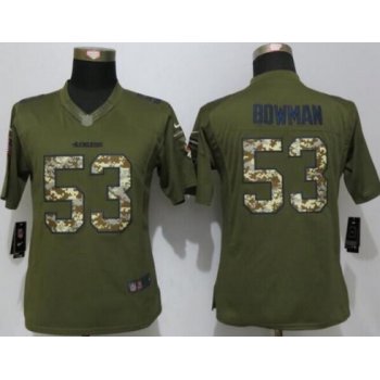 Women's San Francisco 49ers #53 NaVorro Bowman Green Salute to Service NFL Nike Limited Jersey