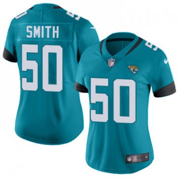 Nike Jacksonville Jaguars #50 Telvin Smith Teal Green Team Color Women's Stitched NFL Vapor Untouchable Limited Jersey