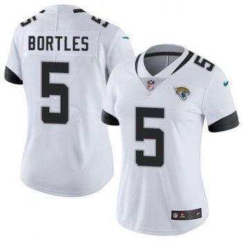 Nike Jacksonville Jaguars #5 Blake Bortles White Women's Stitched NFL Vapor Untouchable Limited Jersey