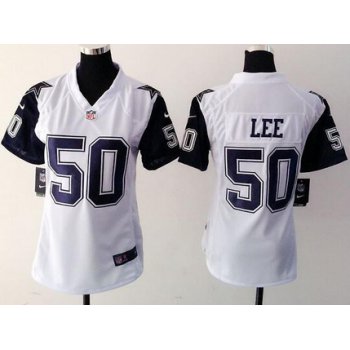 Women's Dallas Cowboys #50 Sean Lee Nike White Color Rush 2015 NFL Game Jersey