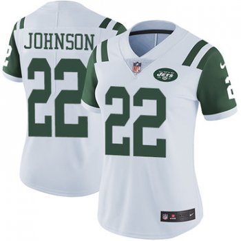 Nike Jets #22 Trumaine Johnson White Women's Stitched NFL Vapor Untouchable Limited Jersey