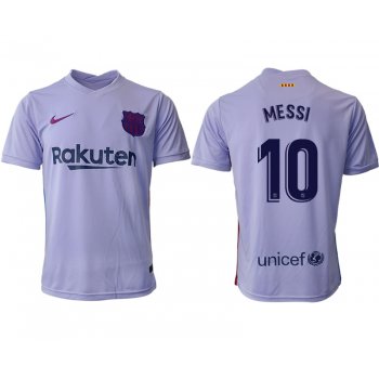 Men 2021-2022 Club Barcelona away aaa version purple 10 Soccer Jerseys