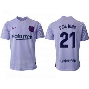 Men 2021-2022 Club Barcelona away aaa version purple 21 Soccer Jersey