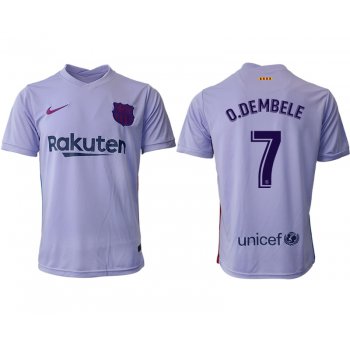 Men 2021-2022 Club Barcelona away aaa version purple 7 Soccer Jersey