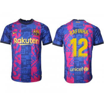 Men 2021-2022 Club Barcelona blue training suit aaa version 12 Soccer Jersey