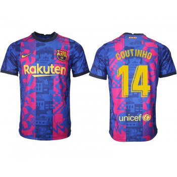 Men 2021-2022 Club Barcelona blue training suit aaa version 14 Soccer Jerseys