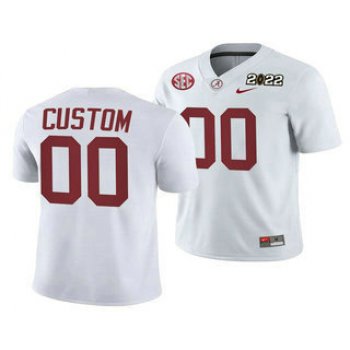 Men's Alabama Crimson Tide ACTIVE PLAYER Custom 2022 Patch White College Football Stitched Jersey