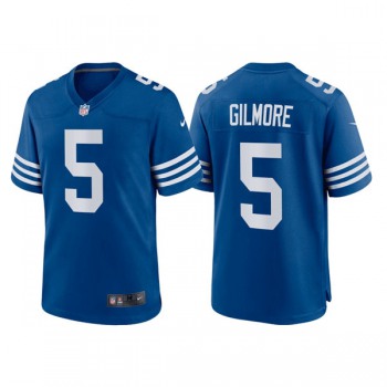 Men's Indianapolis Colts #5 Stephon Gilmore Royal Stitched Game Jersey