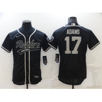 Men's Las Vegas Raiders #17 Davante Adams Black Stitched MLB Flex Base Nike Baseball Jersey