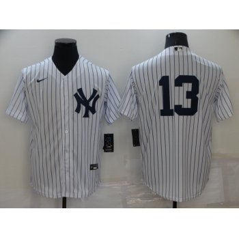 Men's New York Yankees #13 Joey Gallo White No Name Stitched MLB Nike Cool Base Jersey