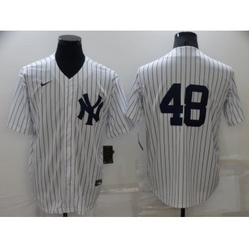 Men's New York Yankees #48 Anthony Rizzo White Stitched MLB Nike Cool Base Throwback Jersey
