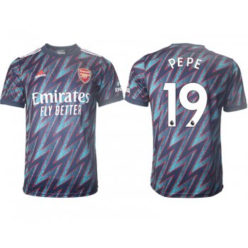 Men 2021-2022 Club Arsenal Second away aaa version blue 19 Soccer Jersey