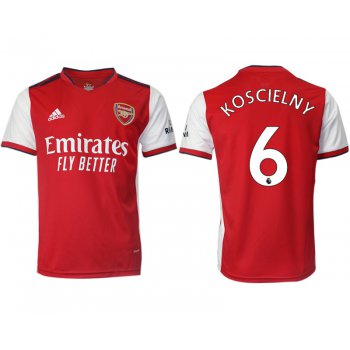 Men 2021-2022 Club Arsenal home aaa version red 6 Soccer Jersey