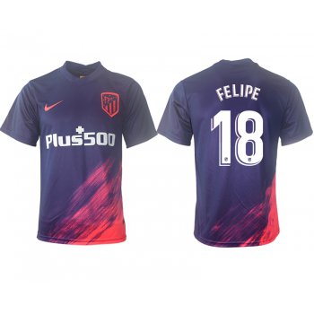Men 2021-2022 Club Atletico Madrid away aaa version purple 18 Soccer Jersey