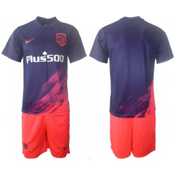 Men 2021-2022 Club Atletico Madrid away purple blank Soccer Jersey