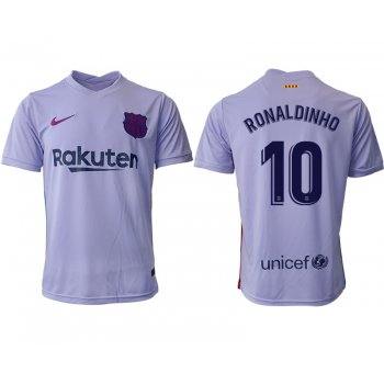 Men 2021-2022 Club Barcelona away aaa version purple 10 Soccer Jersey