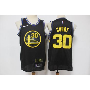 Men's Golden State Warriors #30 Stephen Curry Black 2022 Nike City Edition Stitched Swingman Jersey