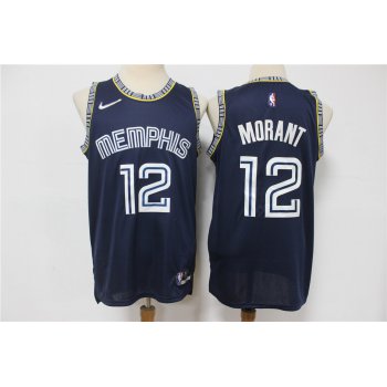 Men's Memphis Grizzlies #12 Ja Morant Black Nike Diamond 2022 City Edition Swingman Stitched Jersey