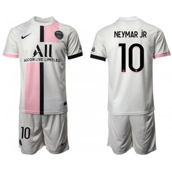 Men 2021-2022 Club Paris St German away white 10 Soccer Jersey