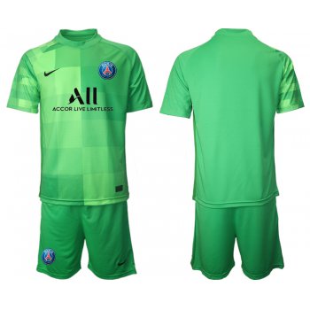 Men 2021-2022 Club Paris St German green goalkeeper blank Soccer Jersey