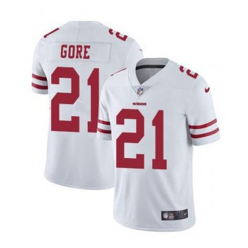 Men's San Francisco 49ers #21 Frank Gore White Vapor Untouchable Limited Stitched Jersey