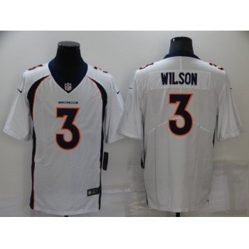 Men's Denver Broncos #3 Russell Wilson White Vapor Untouchable Limited Stitched Jersey