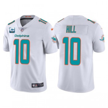 Men's Miami Dolphins 2022 #10 Tyreek Hill White With 2-star C Patch Vapor Untouchable Limited Stitched Football Jersey