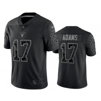 Men's Las Vegas Raiders #17 Davante Adams Black Reflective Limited Stitched Football Jersey