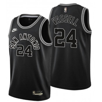 Men' San Antonio Spurs #24 Devin Vassell Black Stitched Nike Jersey
