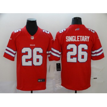 Men's Buffalo Bills #26 Devin Singletary Red Vapor Untouchable Limited Stitched NFL Jersey