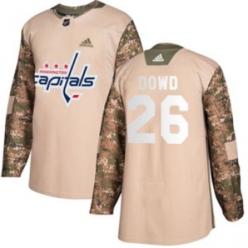 Men's Washington Capitals #26 Nic Dowd Adidas Authentic Veterans Day Practice Jersey - Camo