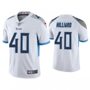 Men's Tennessee Titans #40 Dontrell Hilliard White Vapor Untouchable Stitched Jersey