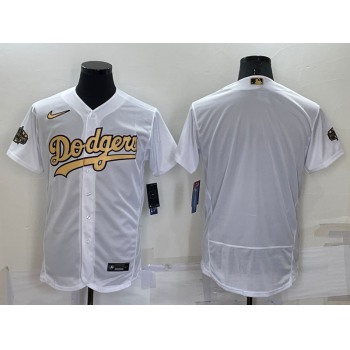 Men's Los Angeles Dodgers Blank White 2022 All Star Stitched Flex Base Nike Jersey
