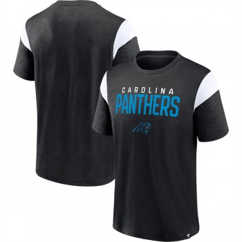 Men's Carolina Panthers Black White Home Stretch Team T-Shirt