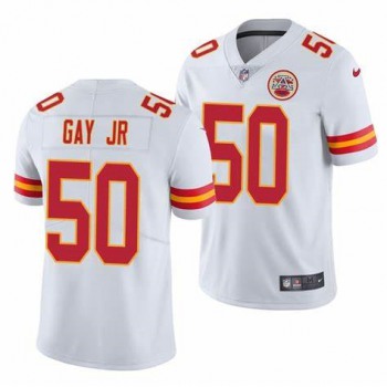 Men's Kansas City Chiefs #50 Willie Gay Jr. White Vapor Untouchable Limited Stitched Football Jersey